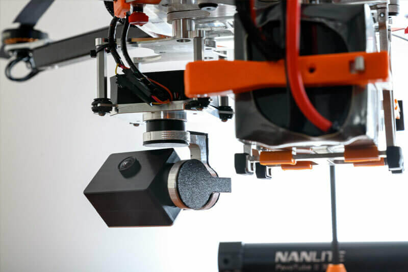 Close up view of a drone