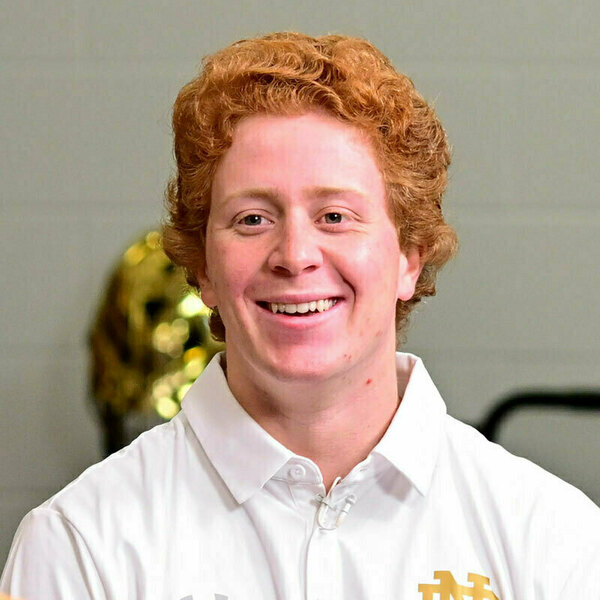 Max Manyak with a smile on his face