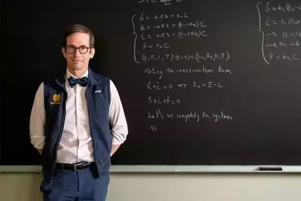 Click to view the Fighting For those with Rare Diseases video featuring Notre Dame student Annie Hamilton and College of Science Dean Santiago Schnell