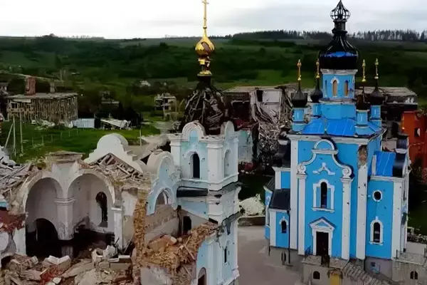 A black man and a Native American man walk and talk in front of a building with large columns. Text overlaid on the image reads "Fighting For Religious Liberty".