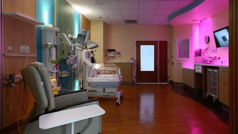 A NICU room at Beacon Hospital