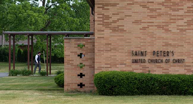 Entrance to Saint Peter&rsquo;s United Church of Christ