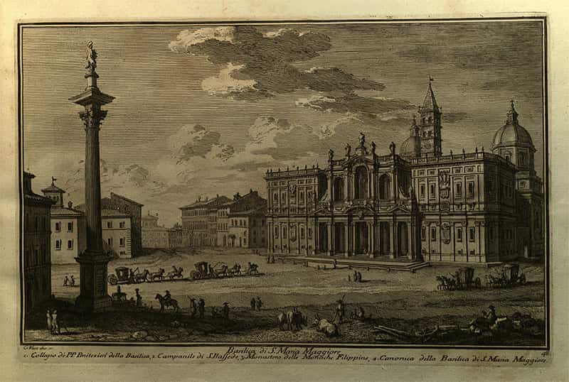 An older detailed sketch of Santa Maria Maggiore.