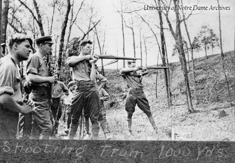 Students at the rifle range, 1913.