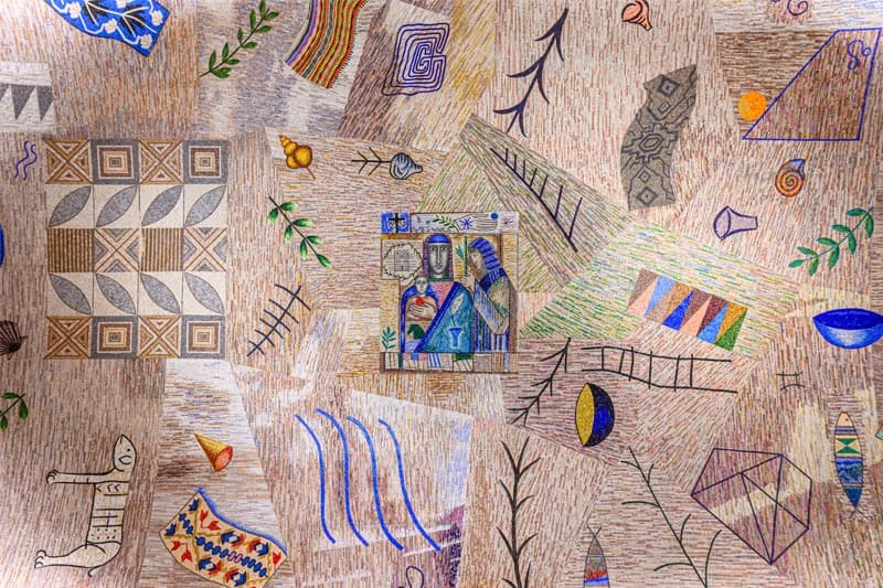 Ceiling of the Mary Queen of Families Chapel in the Raclin Murphy Museum of art